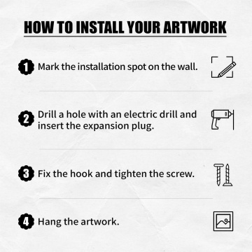 Custom Wall Art Canvas Painting PS Frame Artwork for Living Room Bedroom Bathroom Dinning Room Home Office Hotel Wall Décor